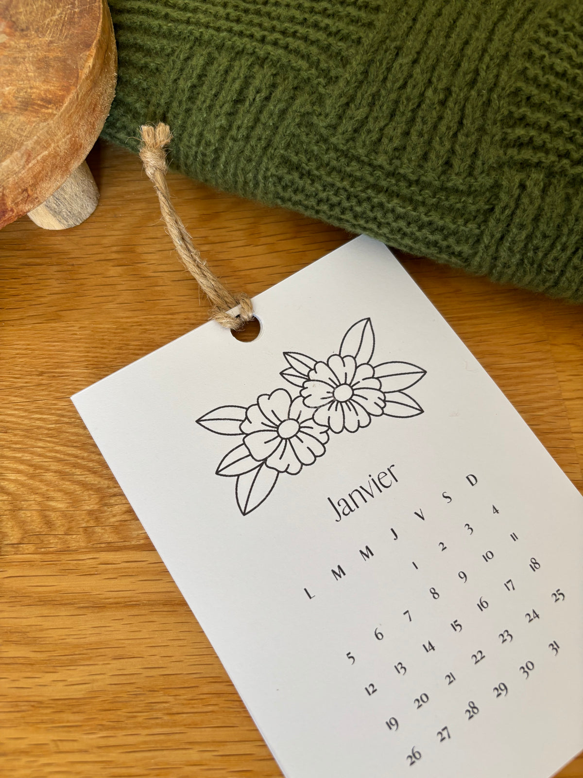 Mini calendrier 2027 à broder