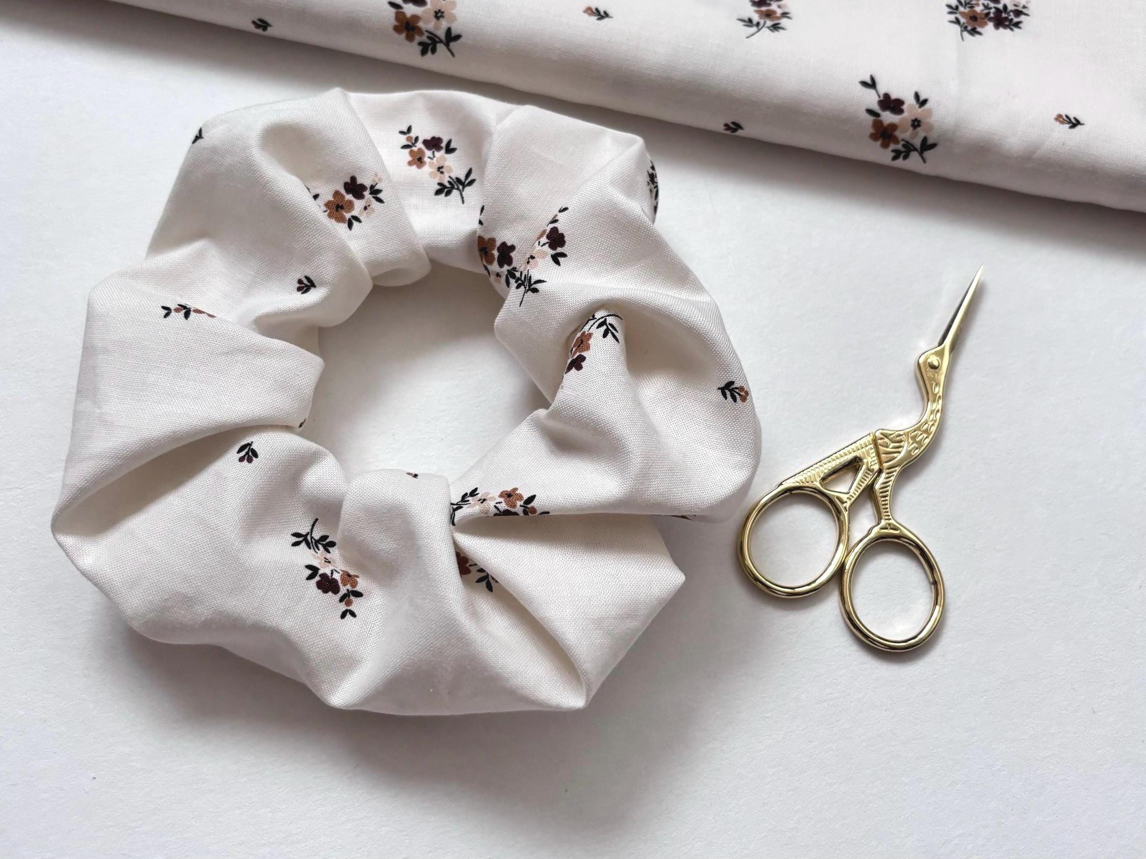 Chouchou en coton fleuri fait main, cadeau original pour femmes et filles
