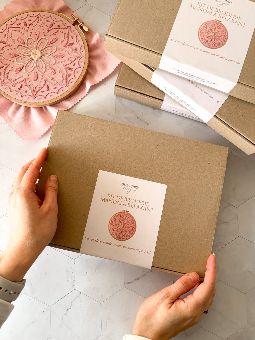 Kit de broderie méditatif - mandala relaxant