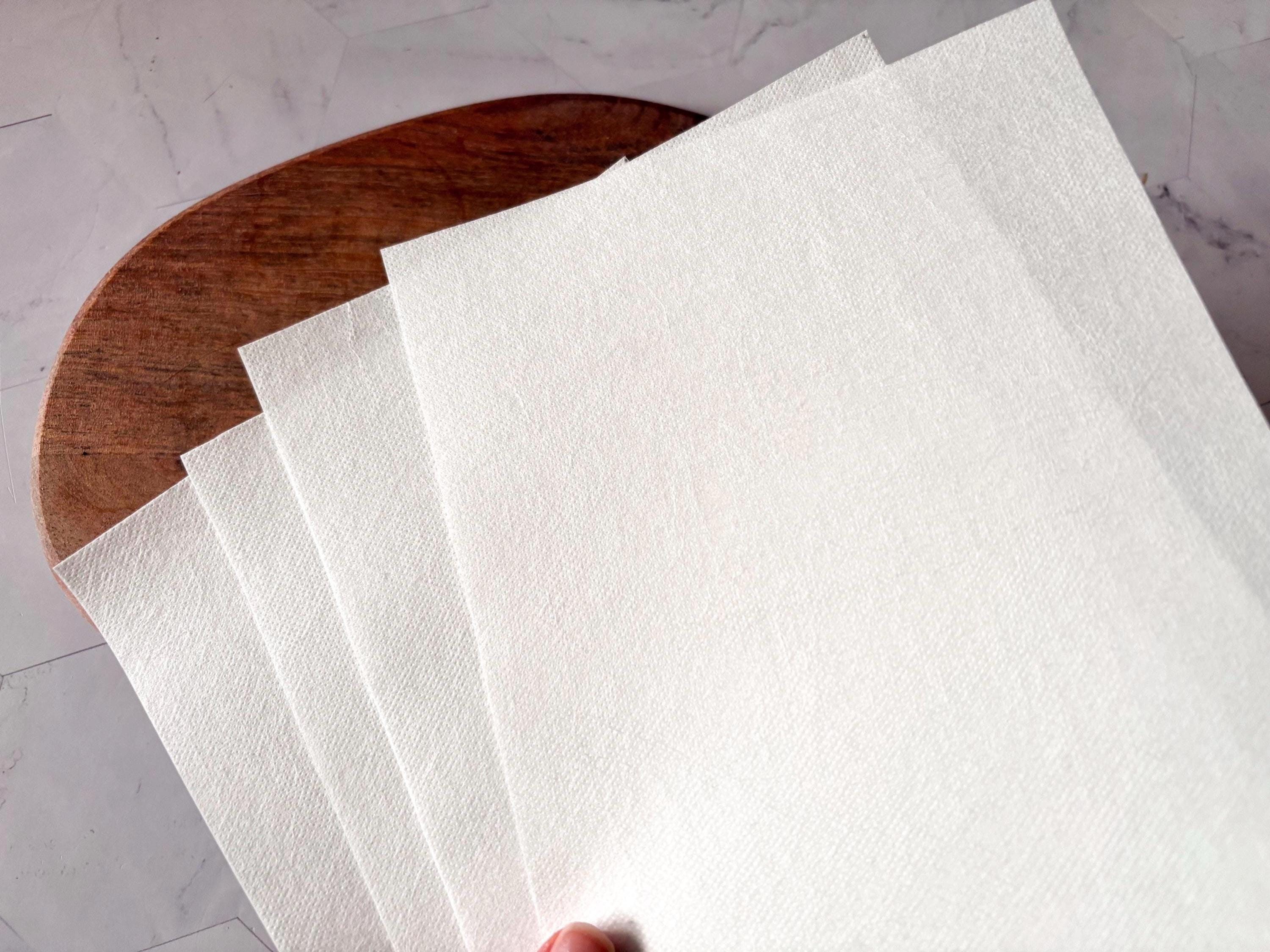 Pack de 4 feuilles autocollantes vierges spécial broderie, papier autocollant hydrosoluble, papier transfert imprimable A5