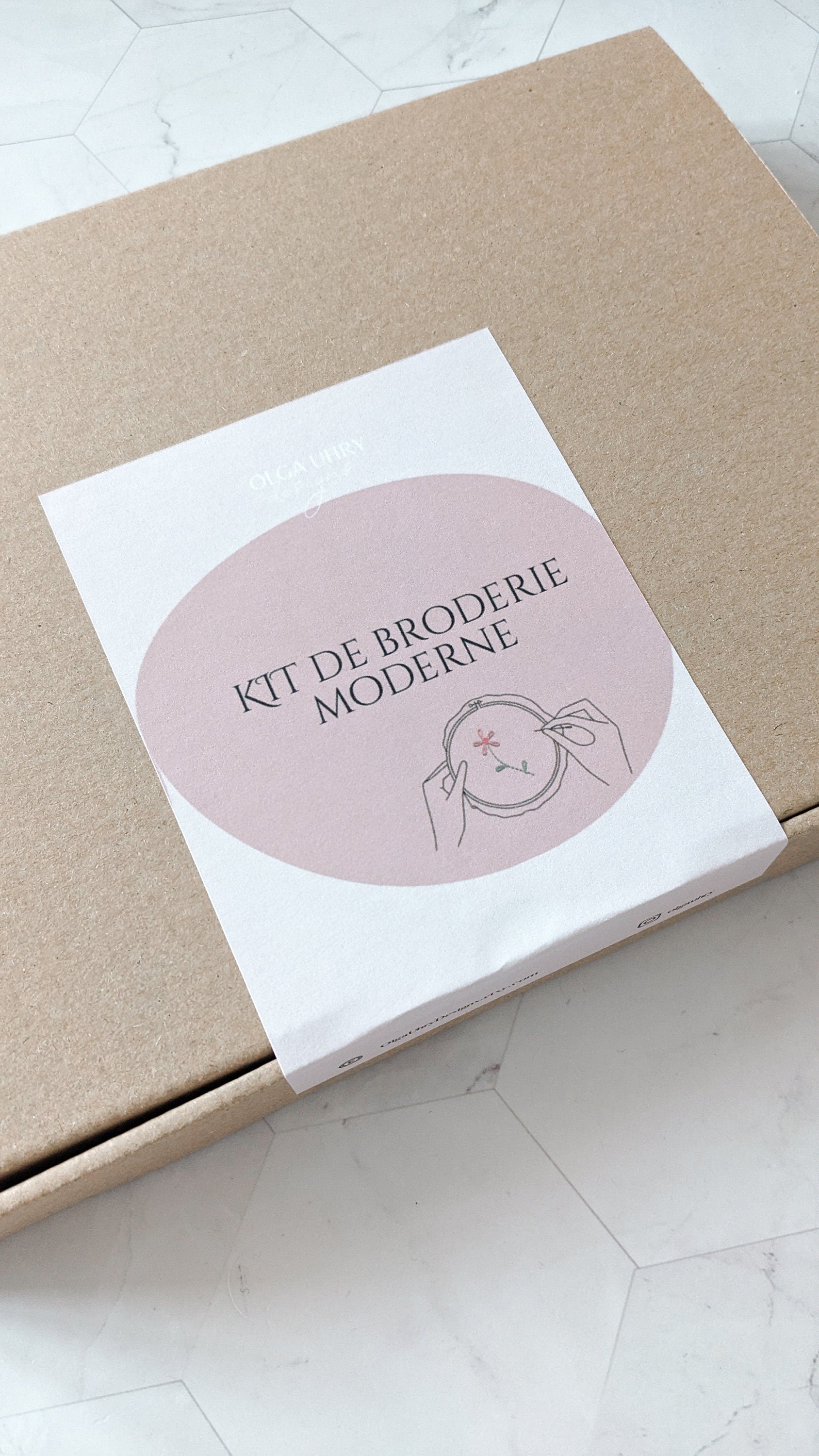 Kit de broderie pour les débutants "Ensemble", décoration chambre bébé, cadeau de naissance pour maman