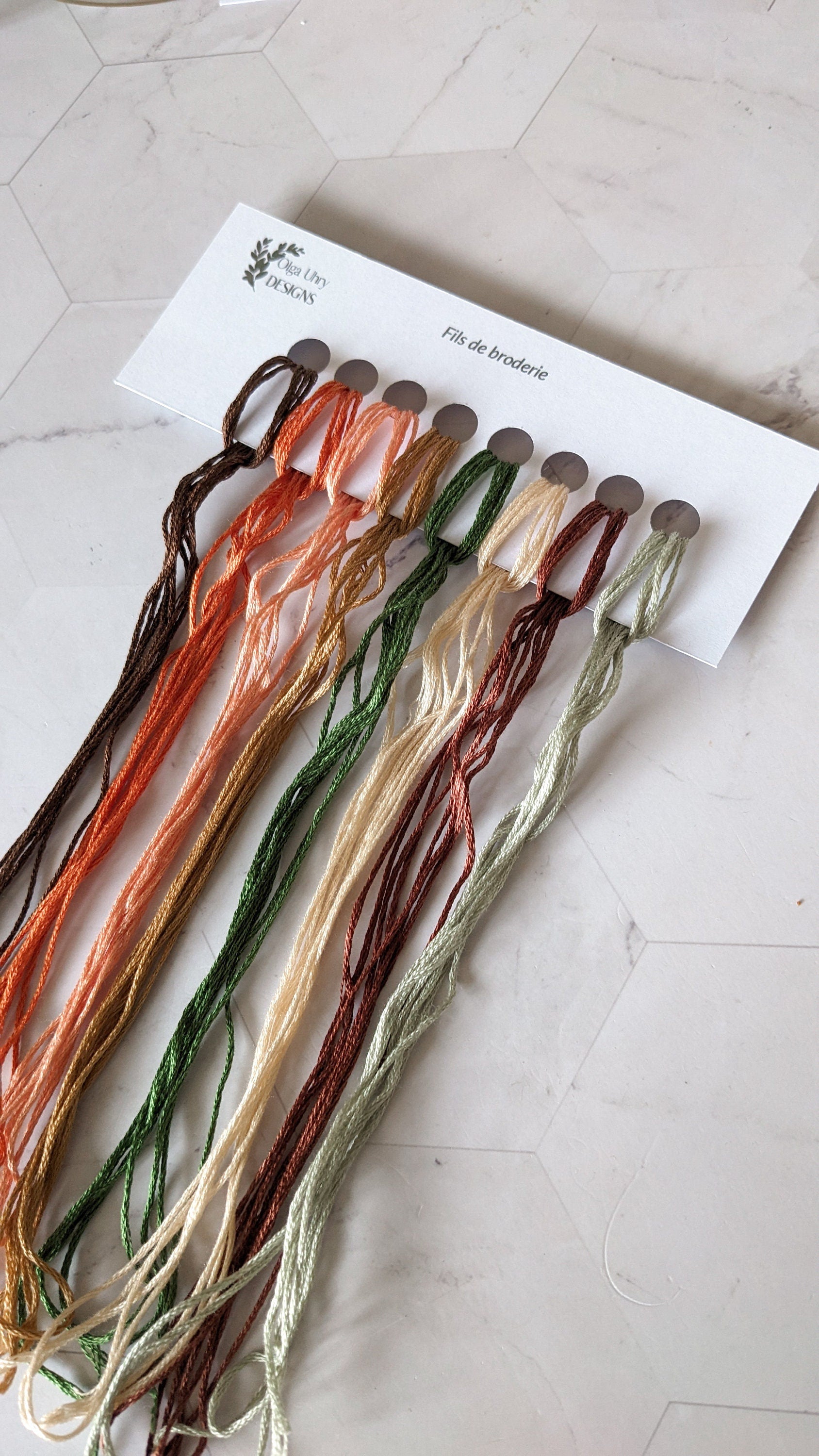 Kit de broderie pour les débutants Chez fleuriste, guide vidéo, motif de broderie simple