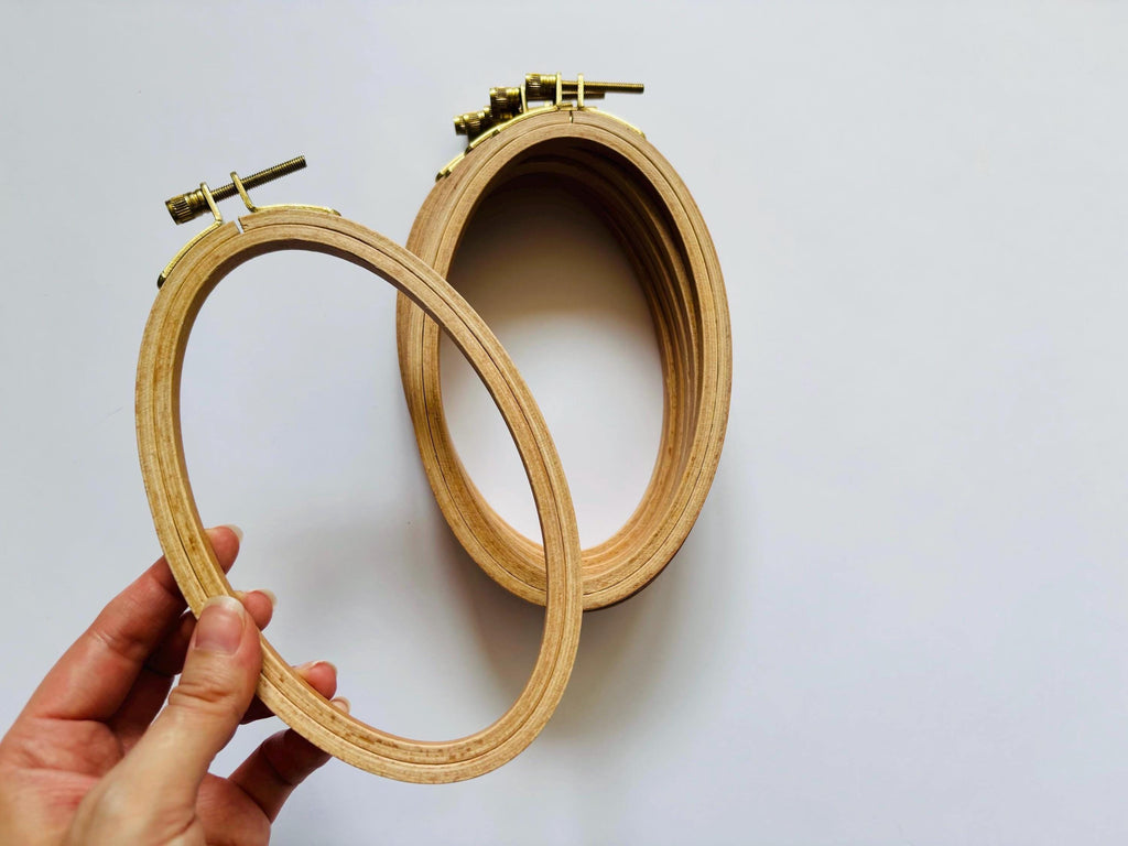Cerceaux de broderie en bois, tambours de broderie oval, outil de broderie point croix, broderie traditionnelle