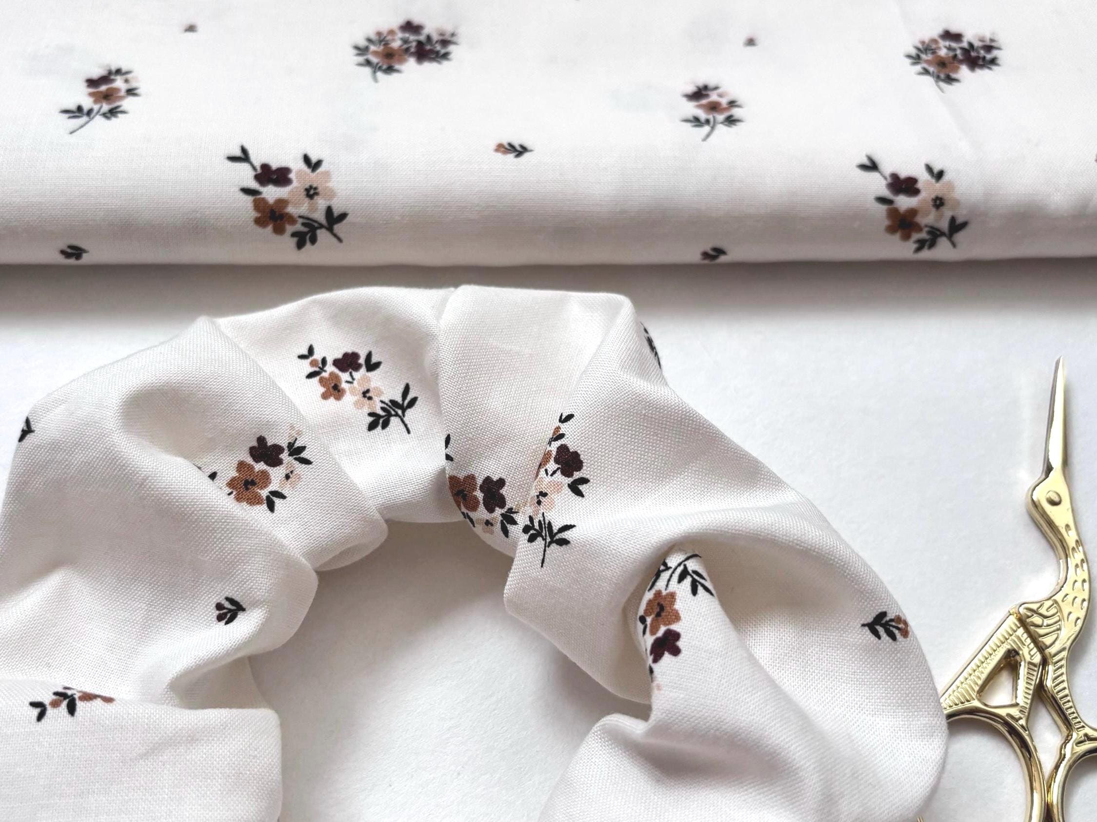 Chouchou en coton fleuri fait main, cadeau original pour femmes et filles