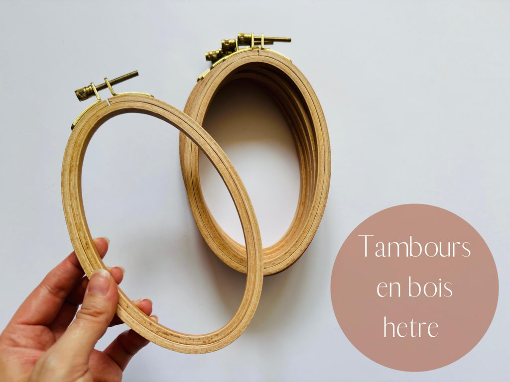Cerceaux de broderie en bois, tambours de broderie oval, outil de broderie point croix, broderie traditionnelle