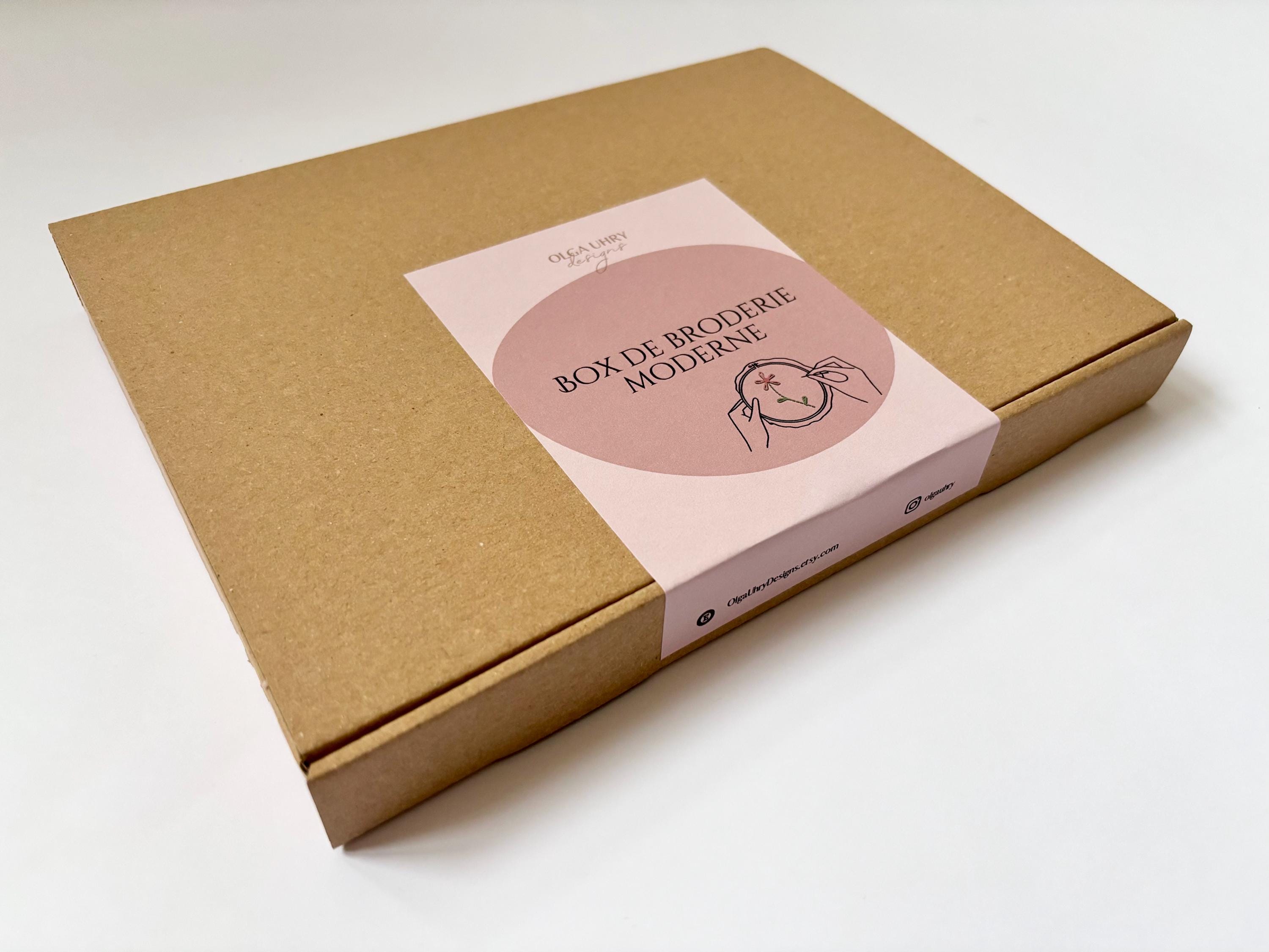 Box de broderie - kit de démarrage de broderie, apprendre à broder pour débutants, guide vidéo, fournitures de broderie