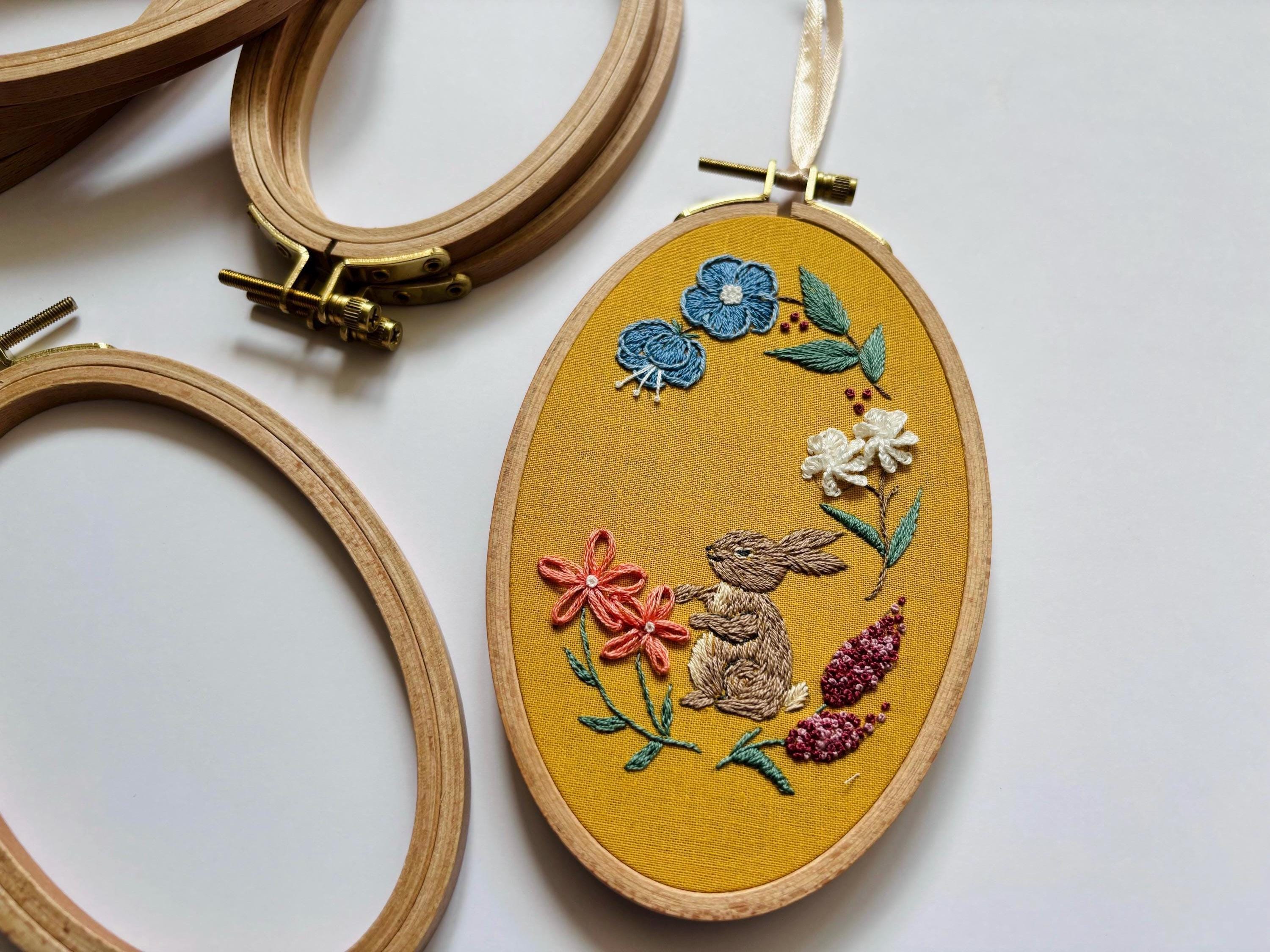 Cerceaux de broderie en bois, tambours de broderie oval, outil de broderie point croix, broderie traditionnelle