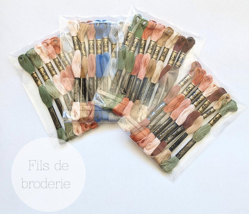 Lots de fil à broder DMC – Fils pour broderie et point de croix, assortiment de couleurs