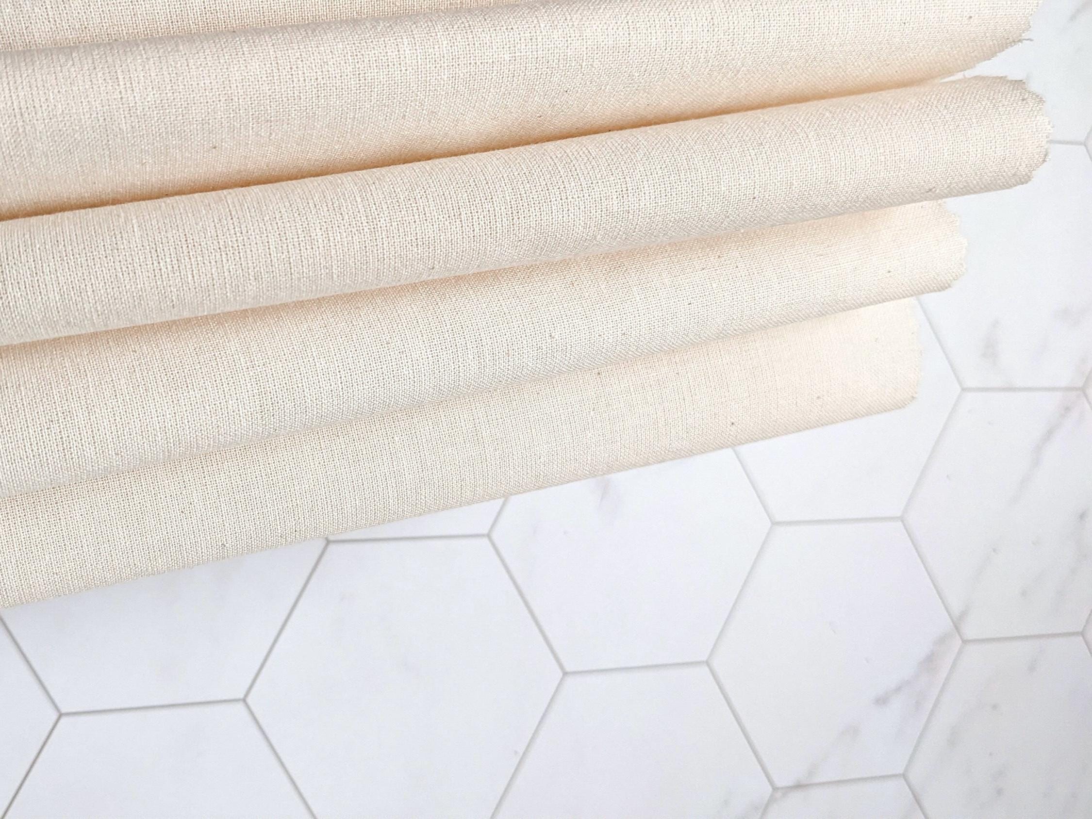 Coupons de tissu en coton, lin melangé, spécial broderie traditionnelle, couleurs pastels, tissu à broder