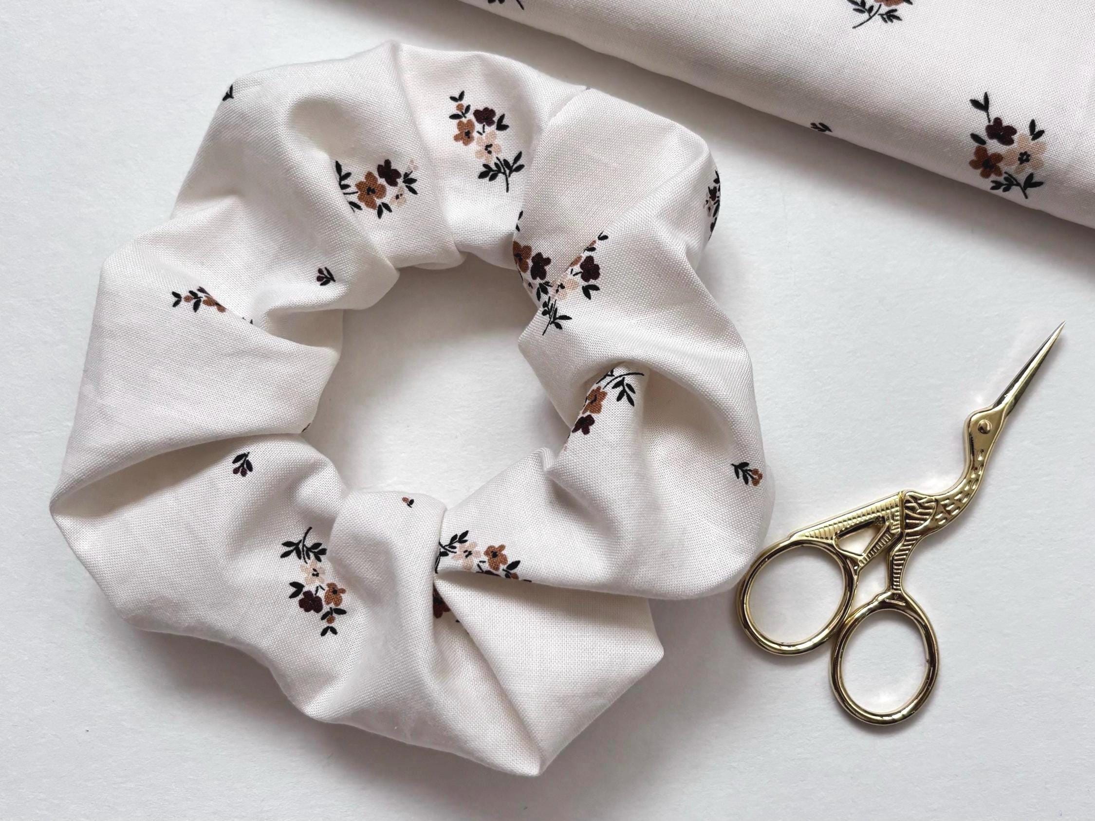 Chouchou en coton fleuri fait main, cadeau original pour femmes et filles