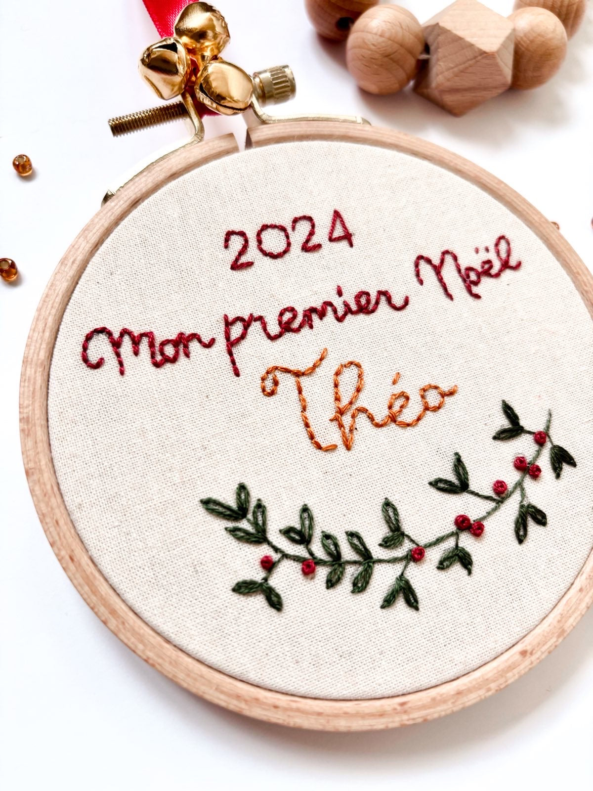 Kit de broderie moderne - Mon premier Noel - personnalisé
