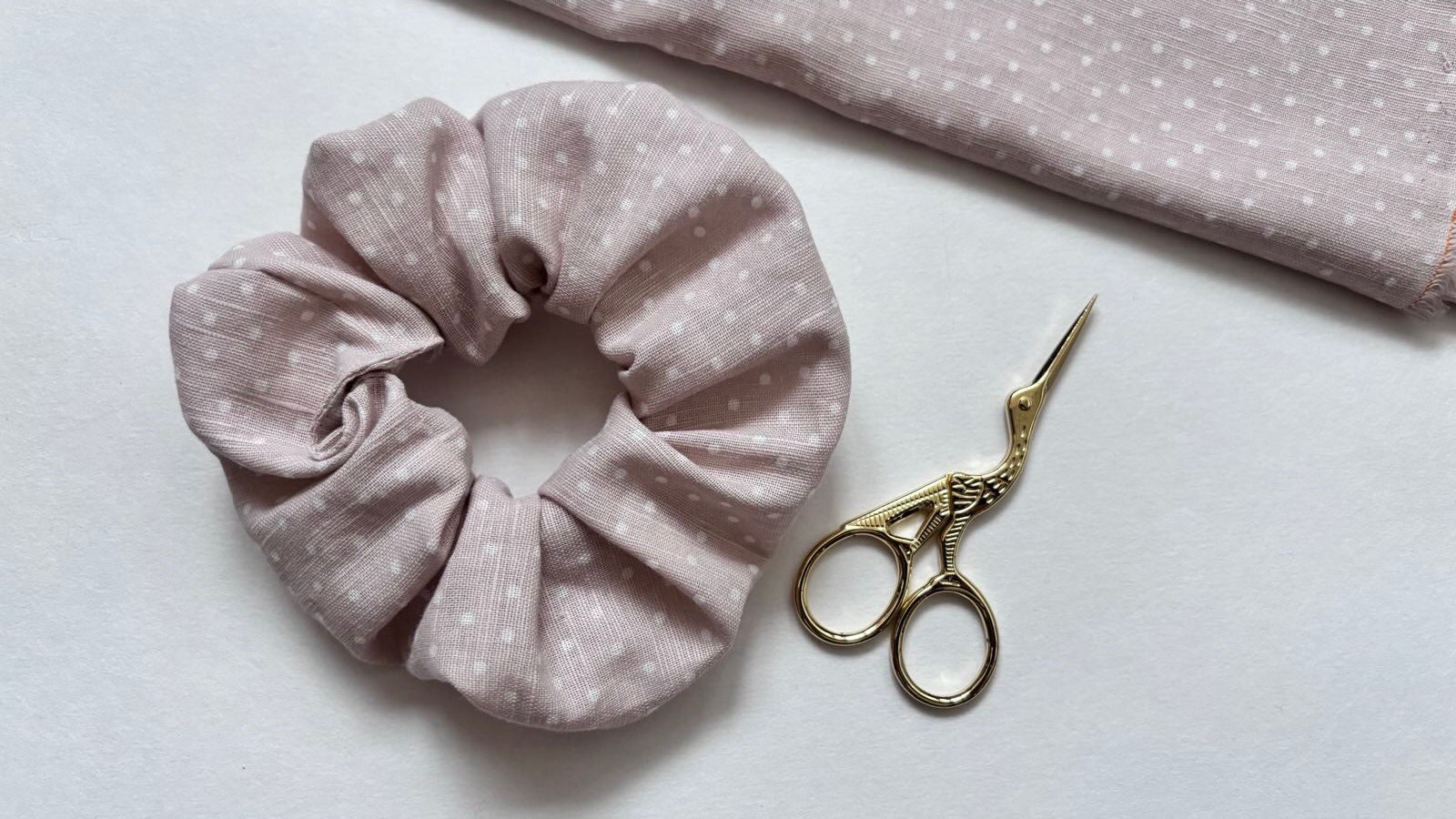 Chouchou en tissu imprimé coton, scrunchies pour cheveux, motif pois