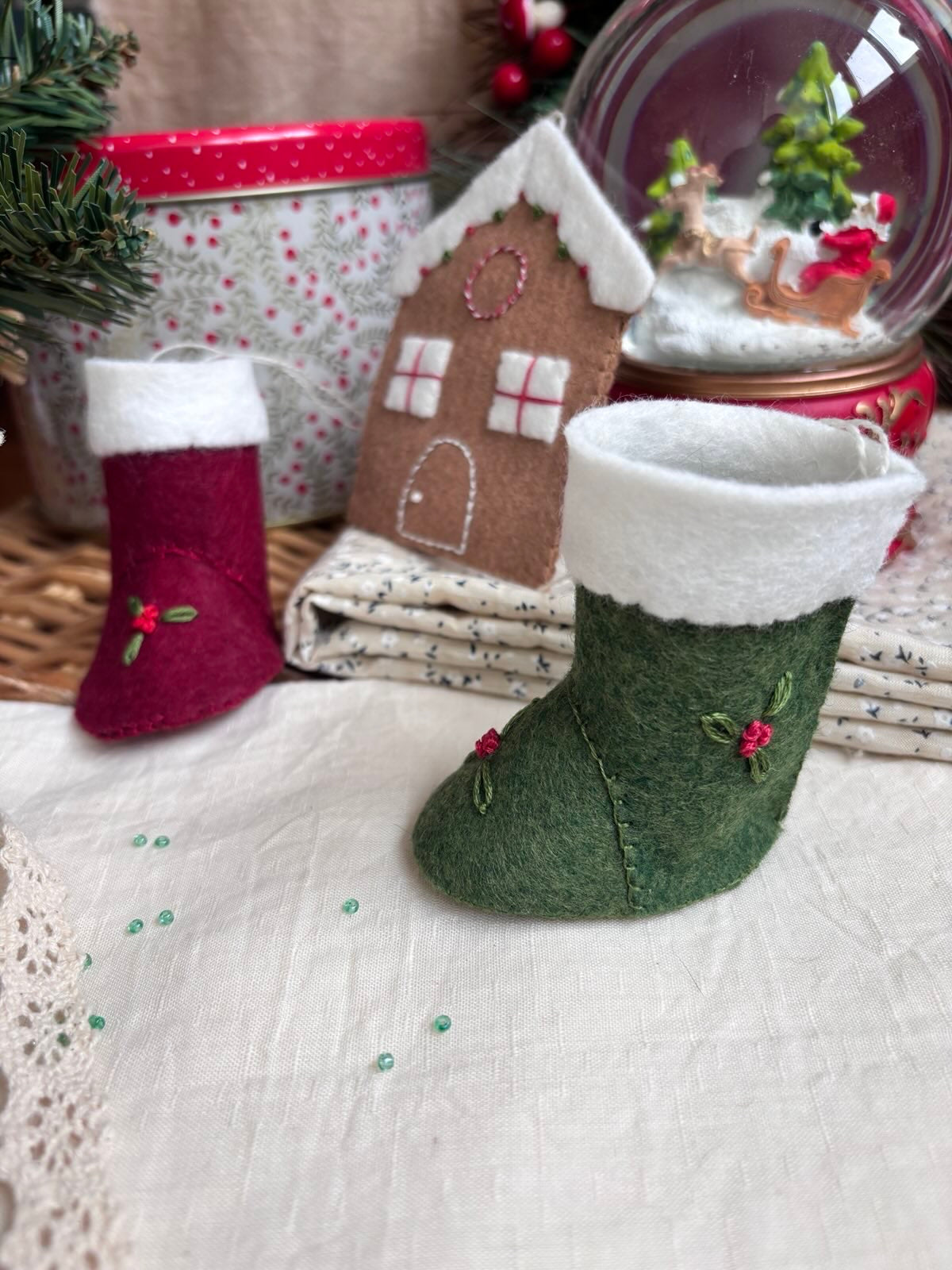 Kit DIY de Noël en feutrine: coffret de 4 projets