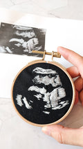 Echographie brodée personnalisée, Faire-part de grossesse, Cadeau de naissance, Décoration de chambre de bébé