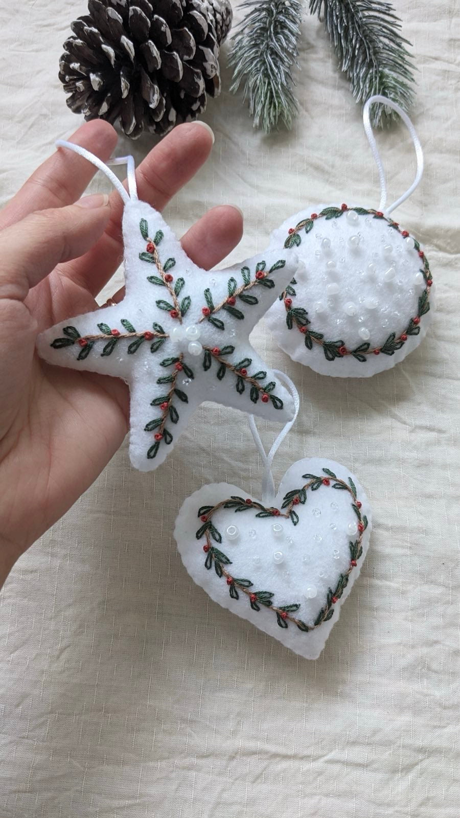 Kit DIY décorations de sapin de Noël en feutrine : 3 projets