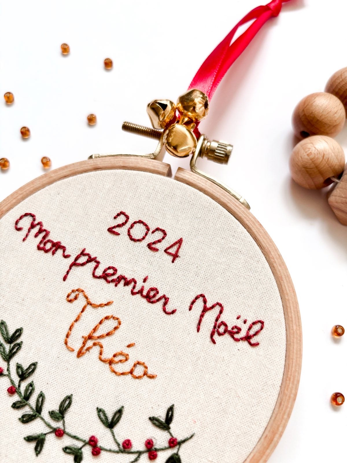Kit de broderie moderne - Mon premier Noel - personnalisé