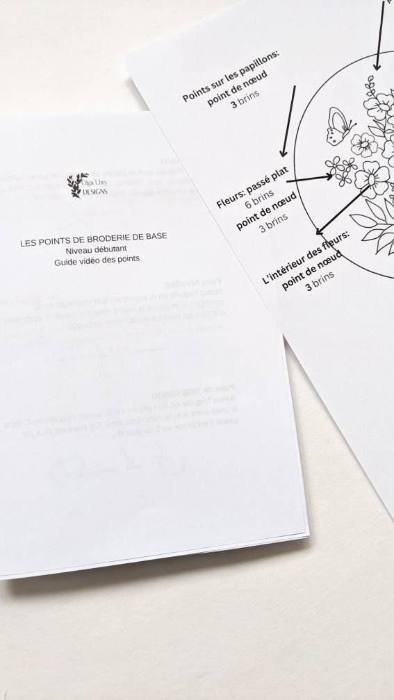 Kit de broderie fleurs sauvages, kit de broderie botanique floral pour débutants, patron de broderie floral, kit DIY art