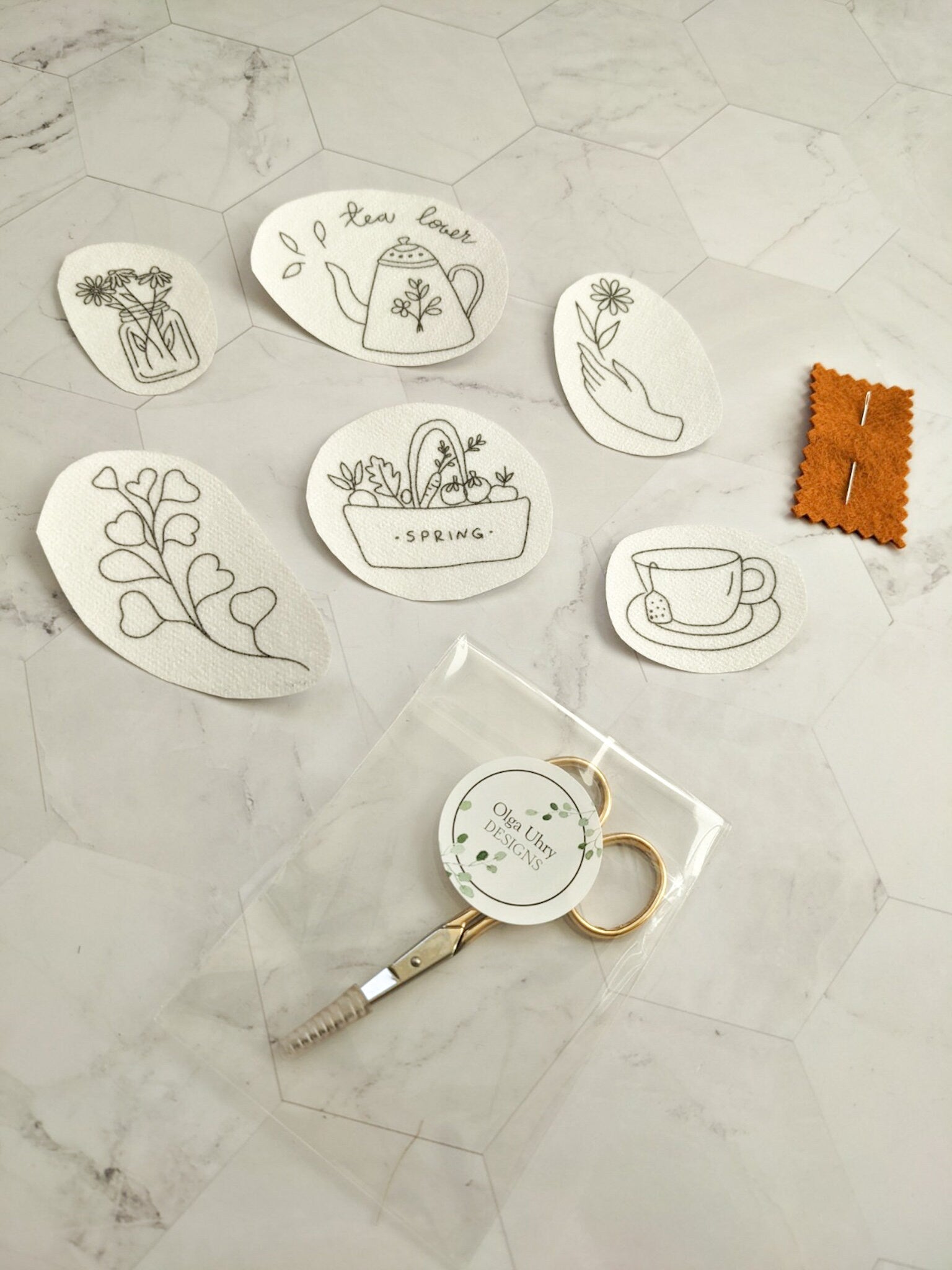 Box de broderie - kit de démarrage de broderie, apprendre à broder pour débutants, guide vidéo, fournitures de broderie