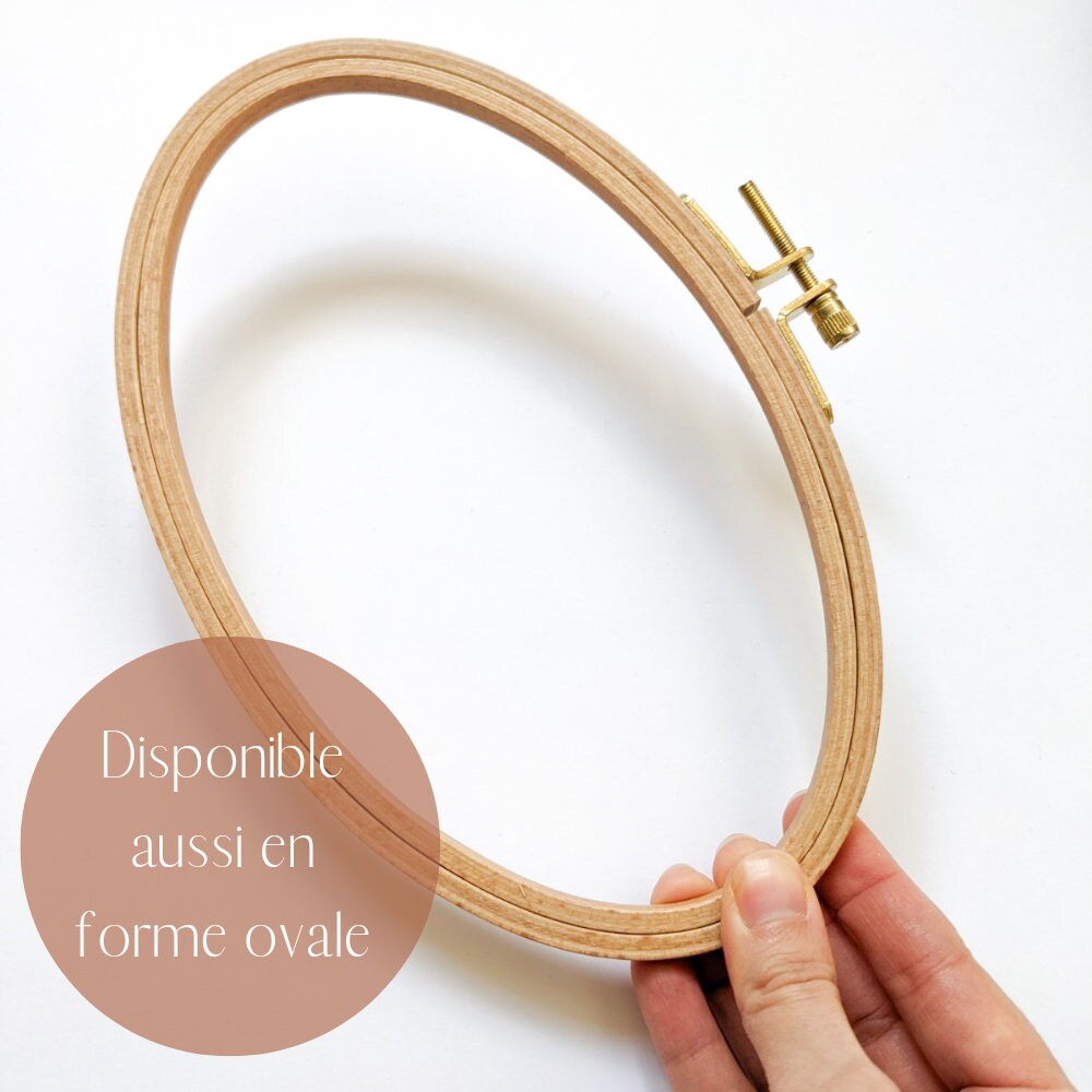 Tambours de broderie en bois de hêtre, cerceaux de broderie avec vis dorée, cadre de broderie point de croix, 8-18cm en diamètre