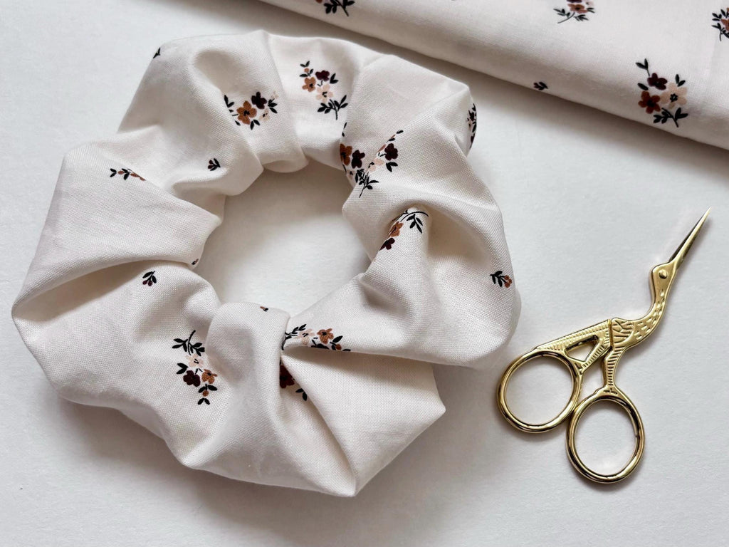 Chouchou en coton fleuri fait main, cadeau original pour femmes et filles