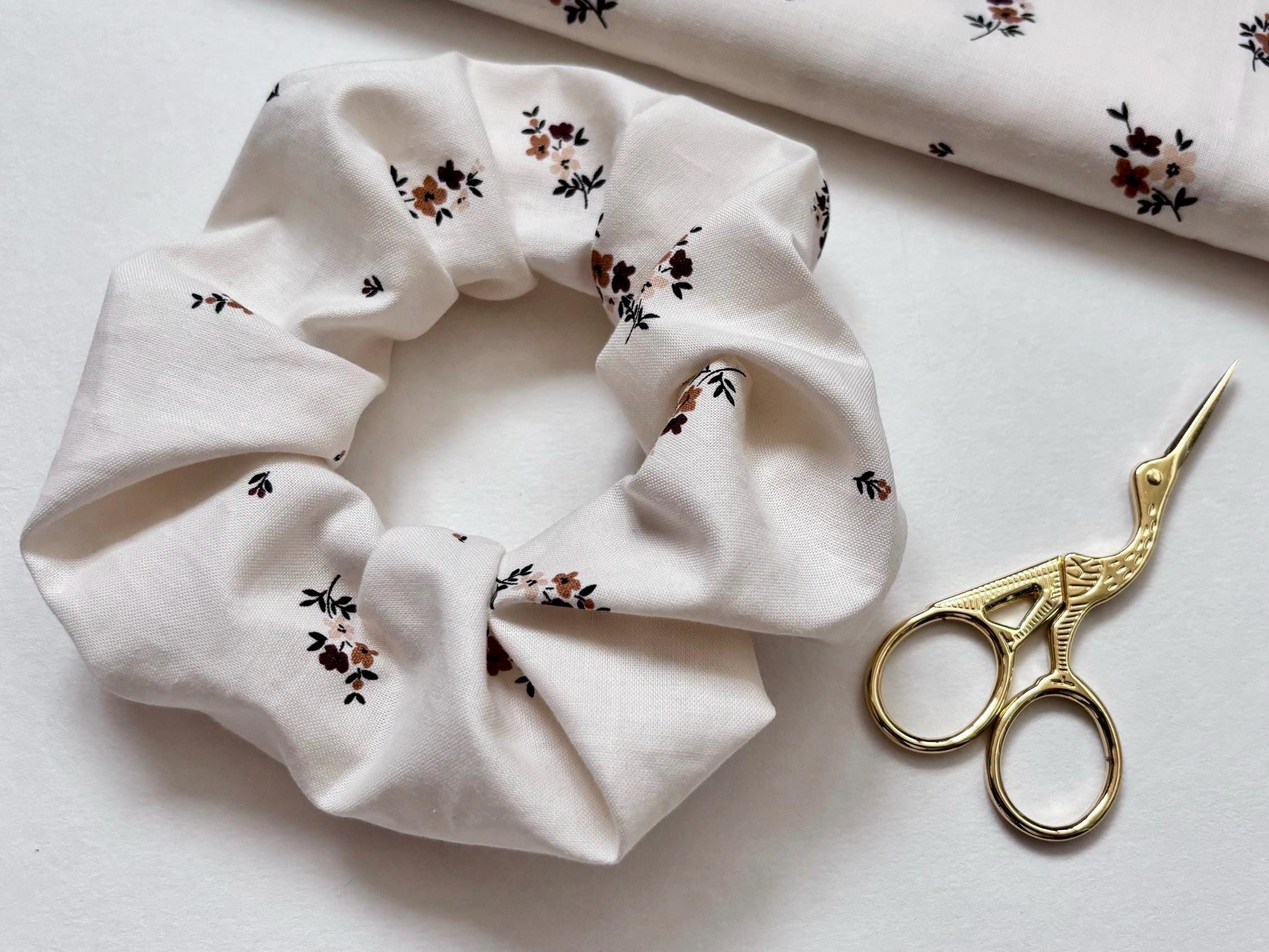 Chouchou en coton fleuri fait main, cadeau original pour femmes et filles