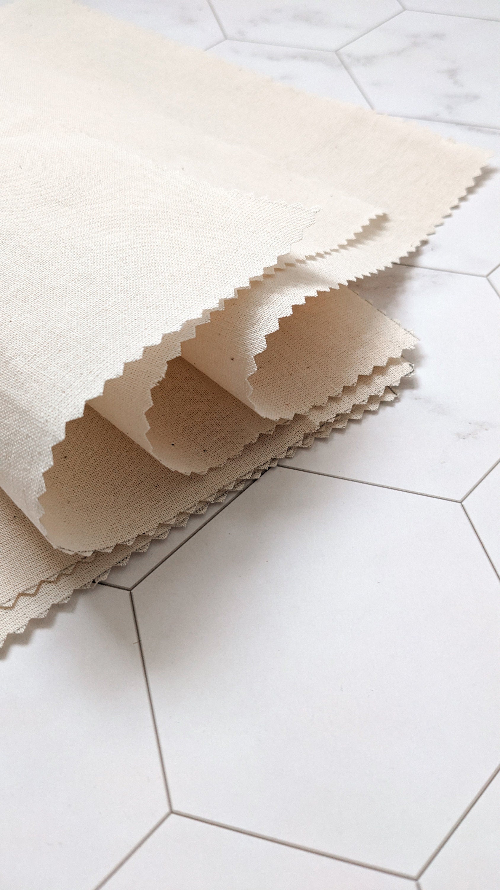 Coupons de tissu en coton, lin melangé, spécial broderie traditionnelle, couleurs pastels, tissu à broder
