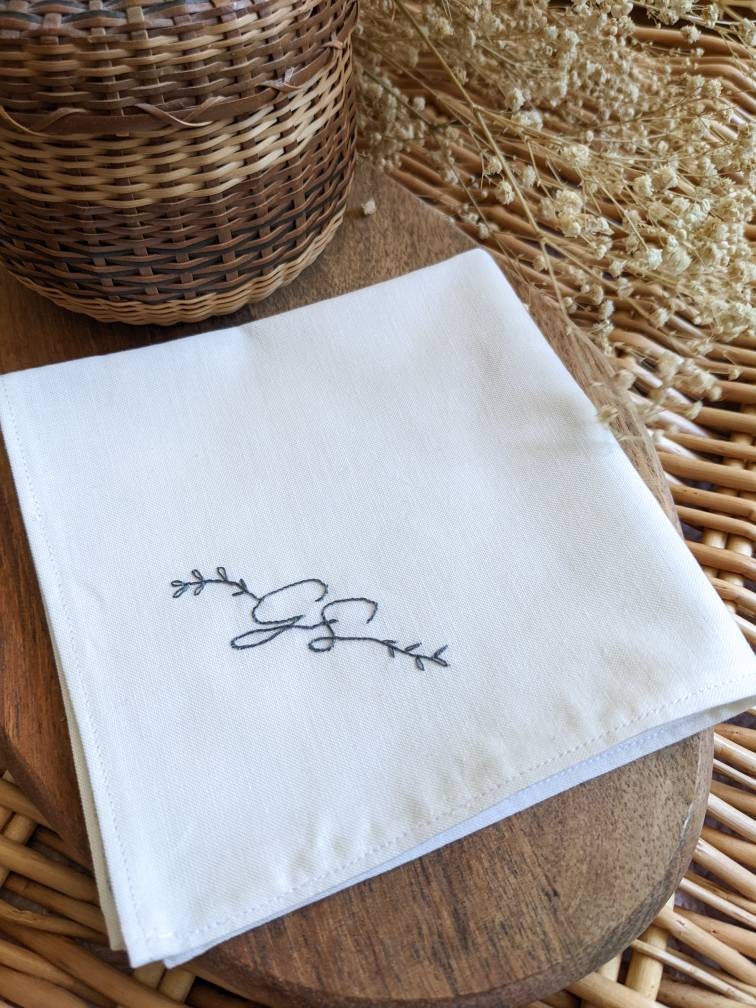 Mouchoir mariage brodé et personnalisé Larmes de Joie, cadeau de la mariée, cadeau de mariage, cadeau maman de marié
