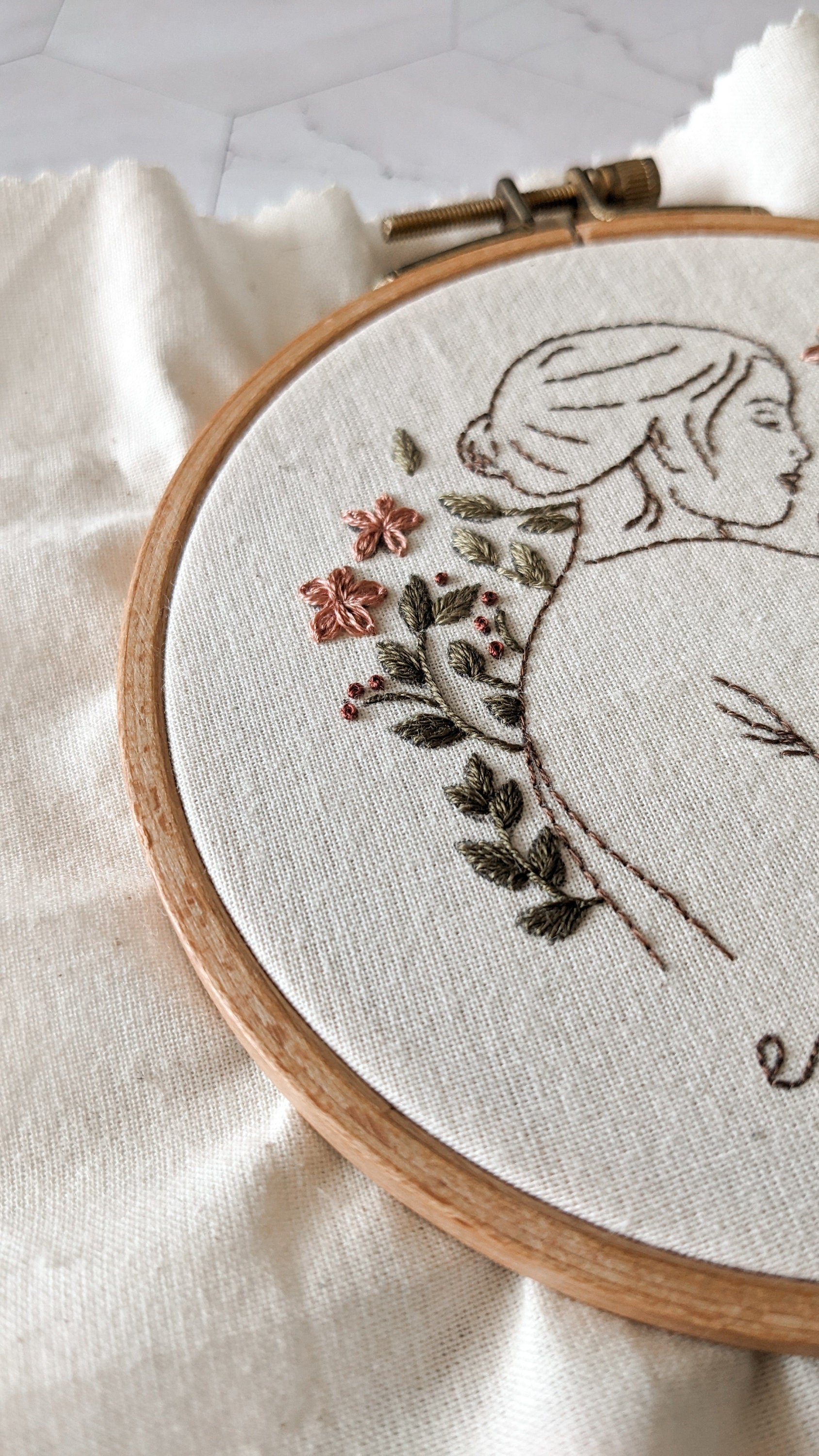 Kit de broderie pour les débutants "Ensemble", décoration chambre bébé, cadeau de naissance pour maman
